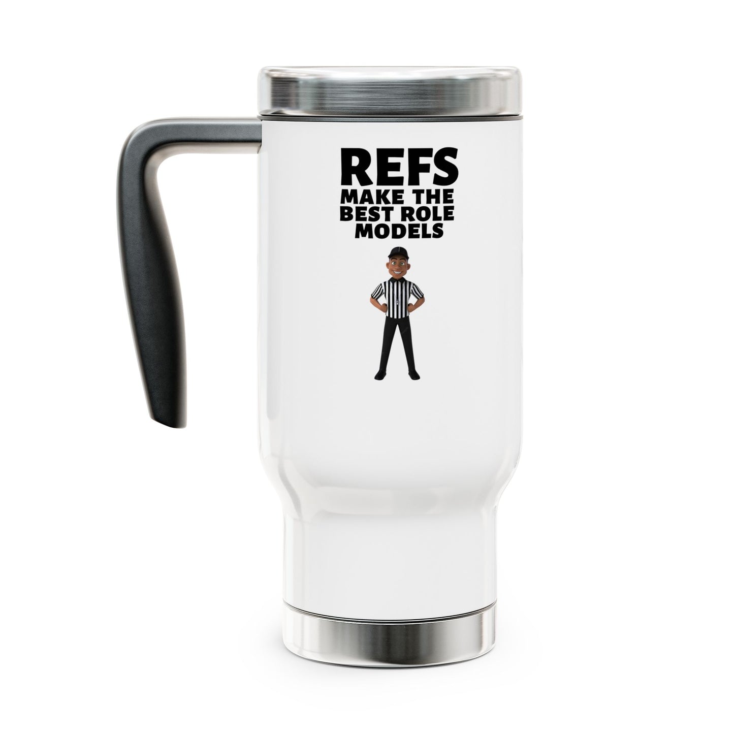 Ref Role Model Stainless Steel Travel Mug with Handle, 14oz