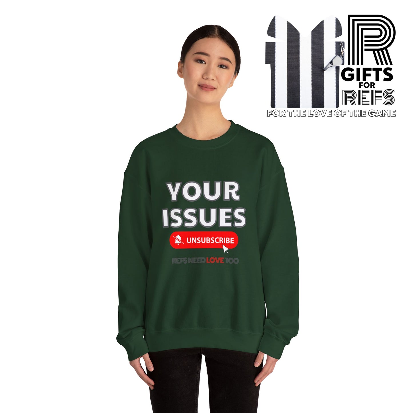Unsubscribe to Your Issues Unisex Heavy Crewneck Sweatshirt | Gifts For Referees | For Sports officials
