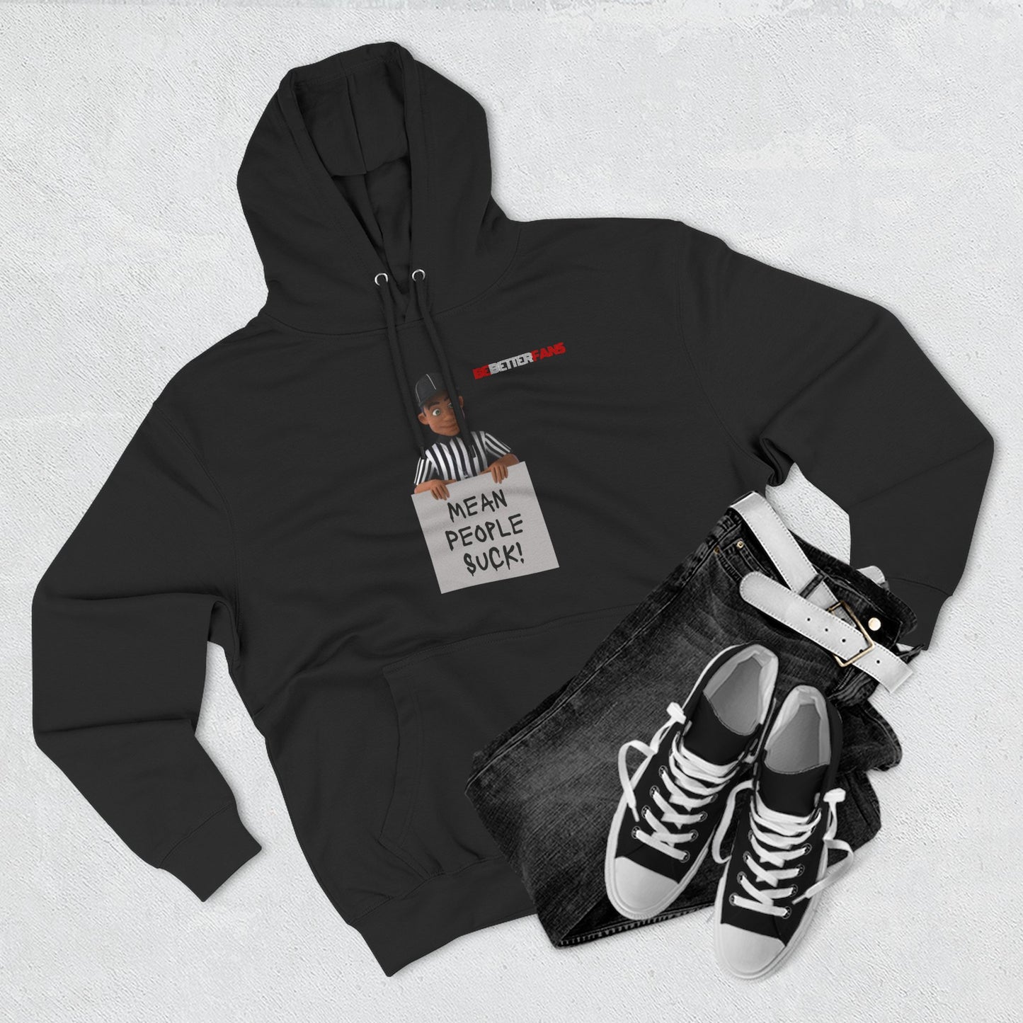 Mean People Suck Fleece Hoodie For Referees | Gifts for Refs | Fleece Lining Pullover