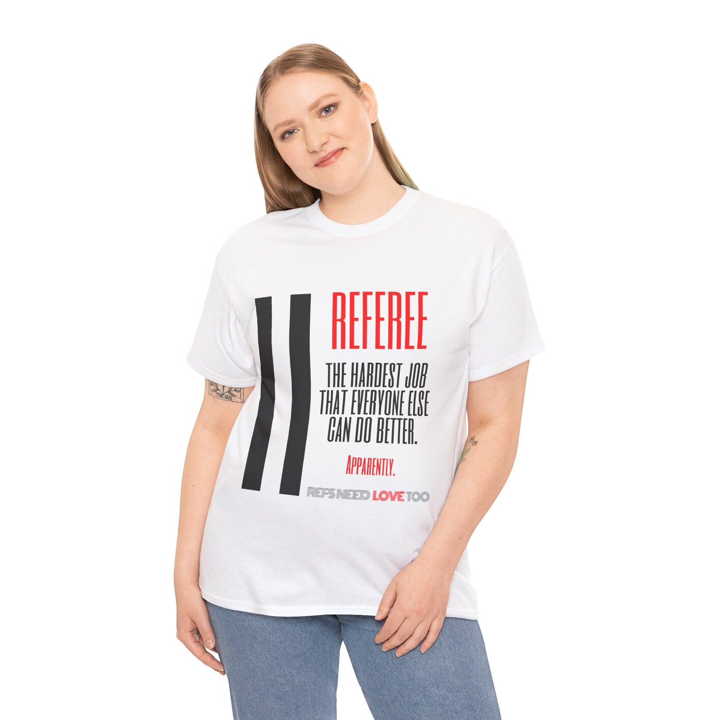 The Hardest Job Cotton Tee | Great Gift for Refs | Referee Gifts | For Sports Officials | For Umpires | Screen printed | Shirt for referees | Referee appreciation