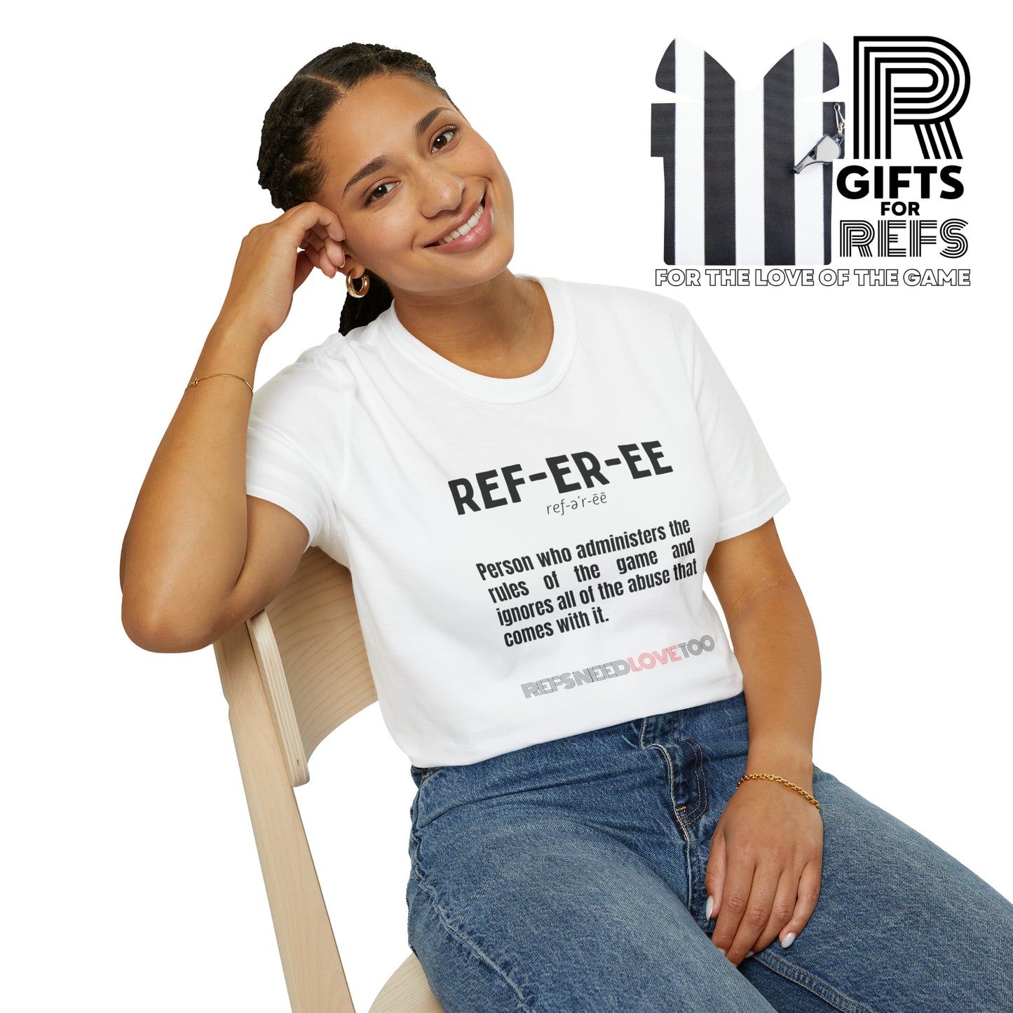 Referee definition Unisex Softstyle T-Shirt | For sports officials | Gift for Refs | heather styled tees