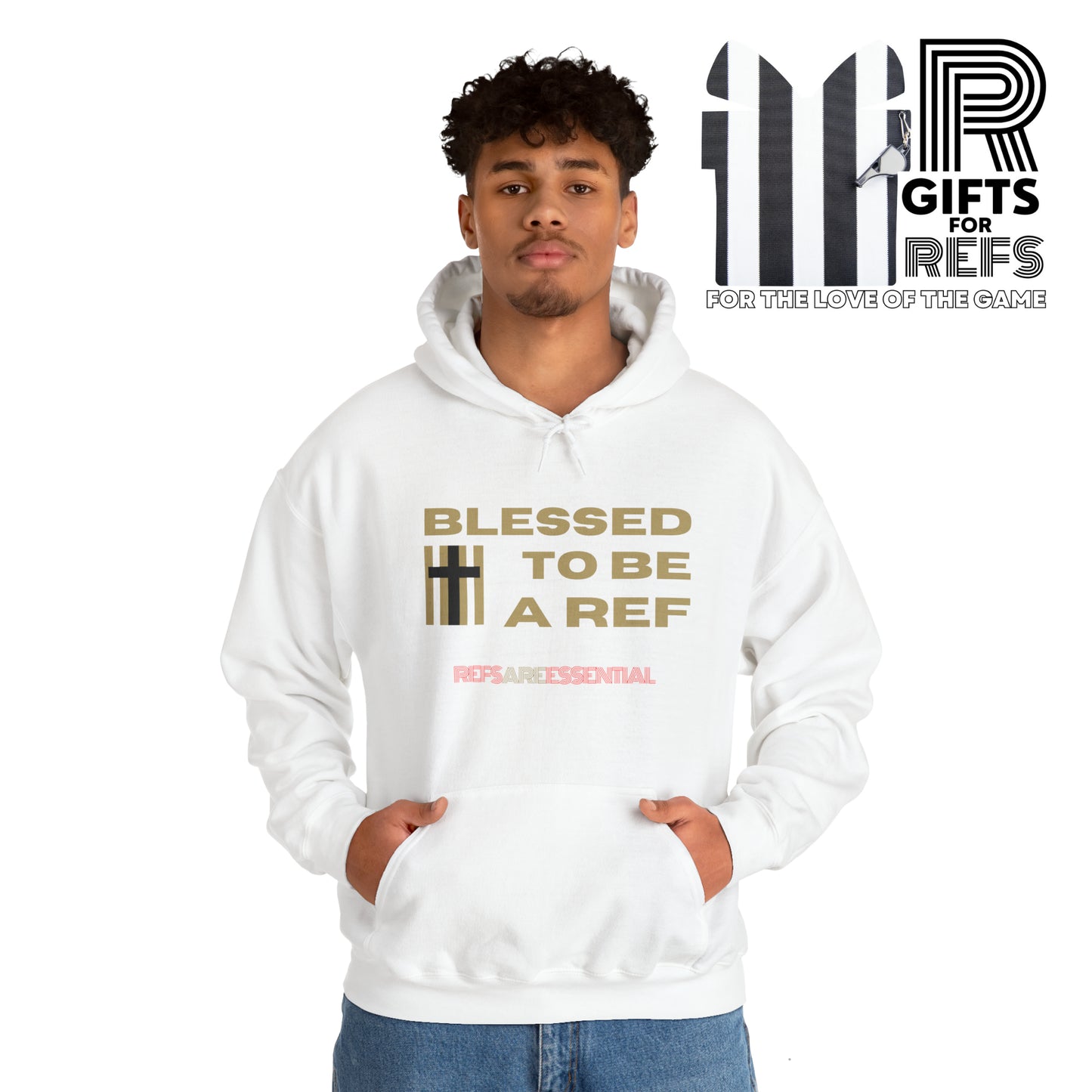 Blessed To Be A Ref Unisex Heavy Blend™ Hooded Sweatshirt | Ref Hoodie | For Referees | For Sports Officials