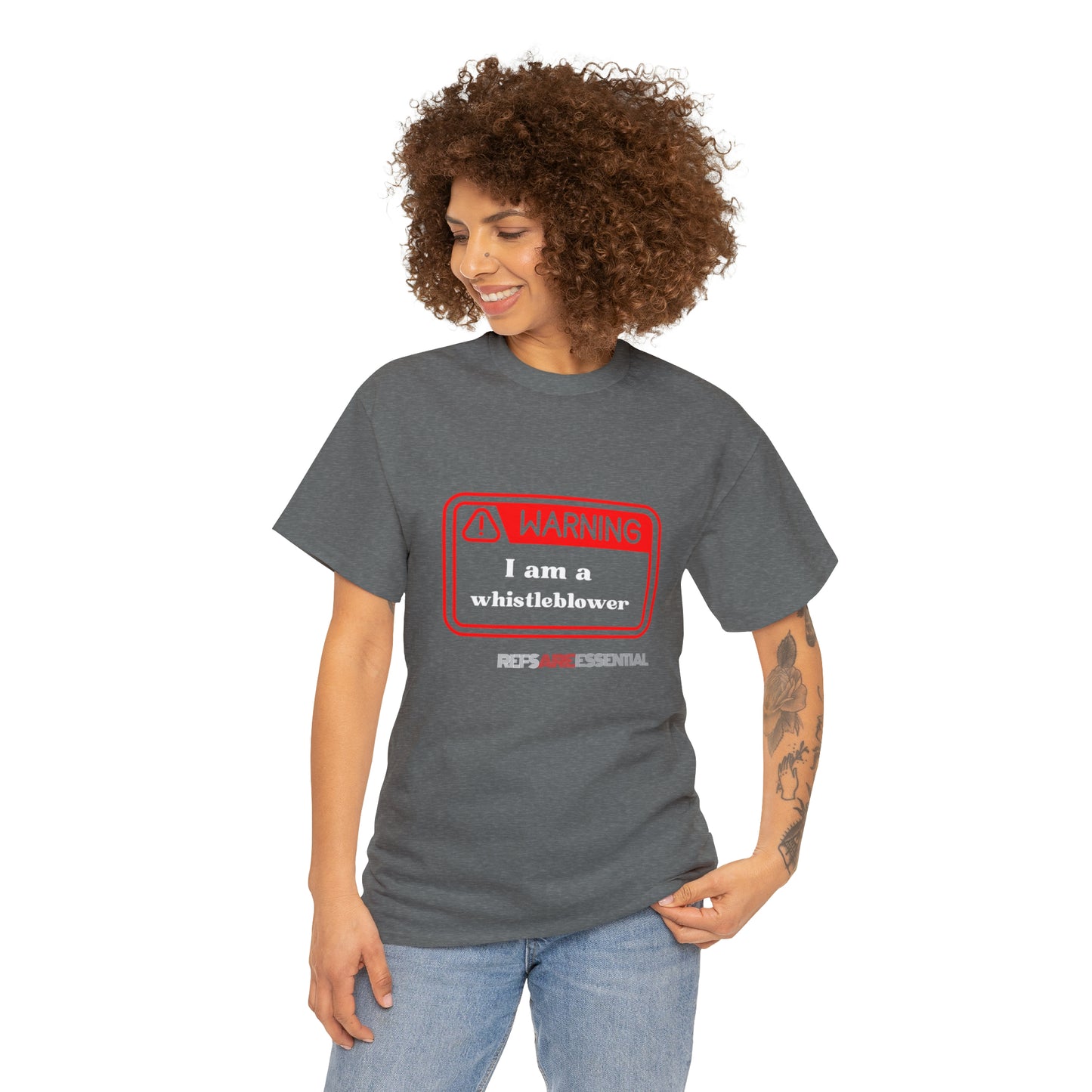 Whistleblower Unisex Cotton Tee | Perfect Gift for Refs | Referee t-shirt | For sports officials | Funny Referee shirt | Warning shirt