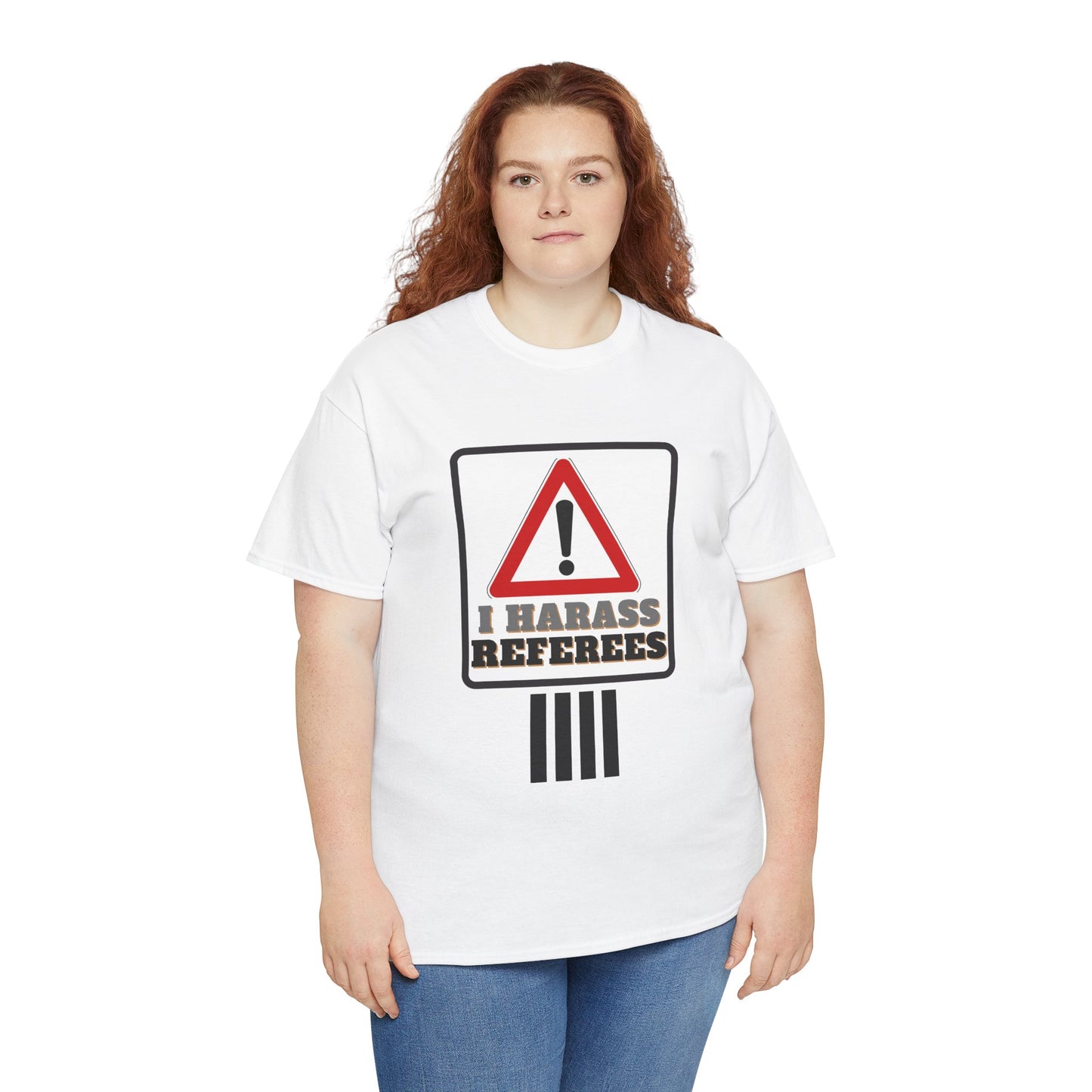 I Harass Refs | Heavy Cotton Tee | For the fans | Screen printed |  5 color options | Sizes S-5XL