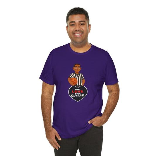 We Love the Game Referee Tee — Heart Logo Short Sleeve Shirt