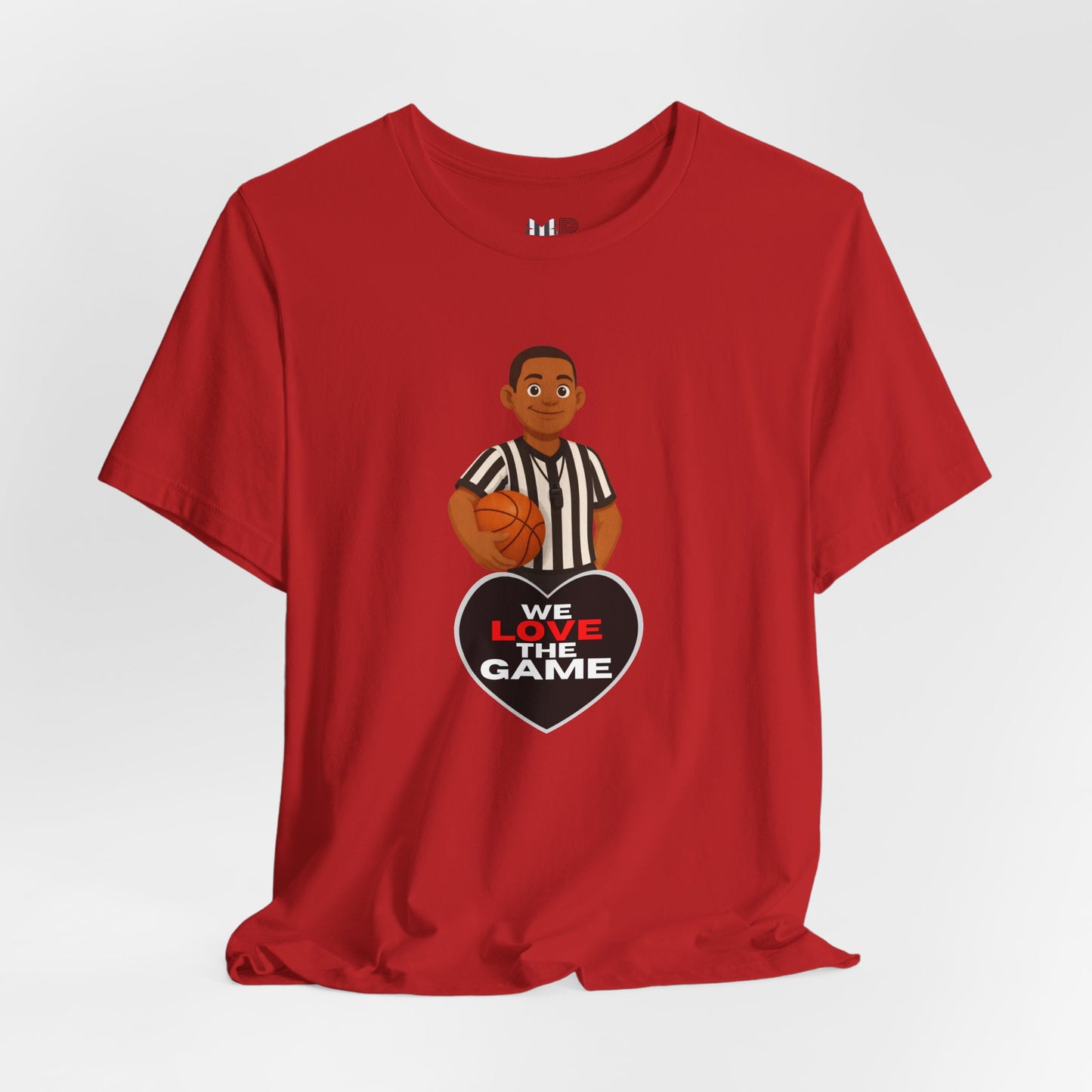 We Love the Game Referee Tee — Heart Logo Short Sleeve Shirt
