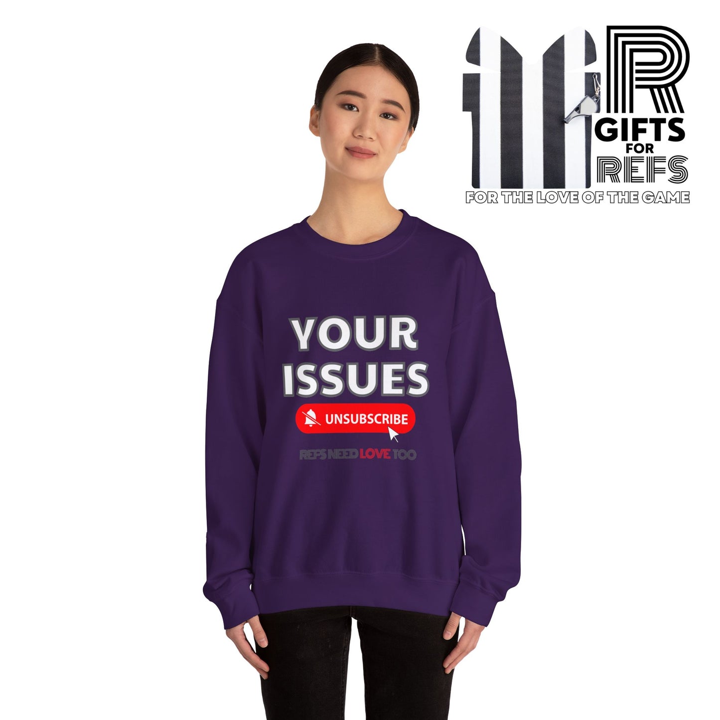 Unsubscribe to Your Issues Unisex Heavy Crewneck Sweatshirt | Gifts For Referees | For Sports officials