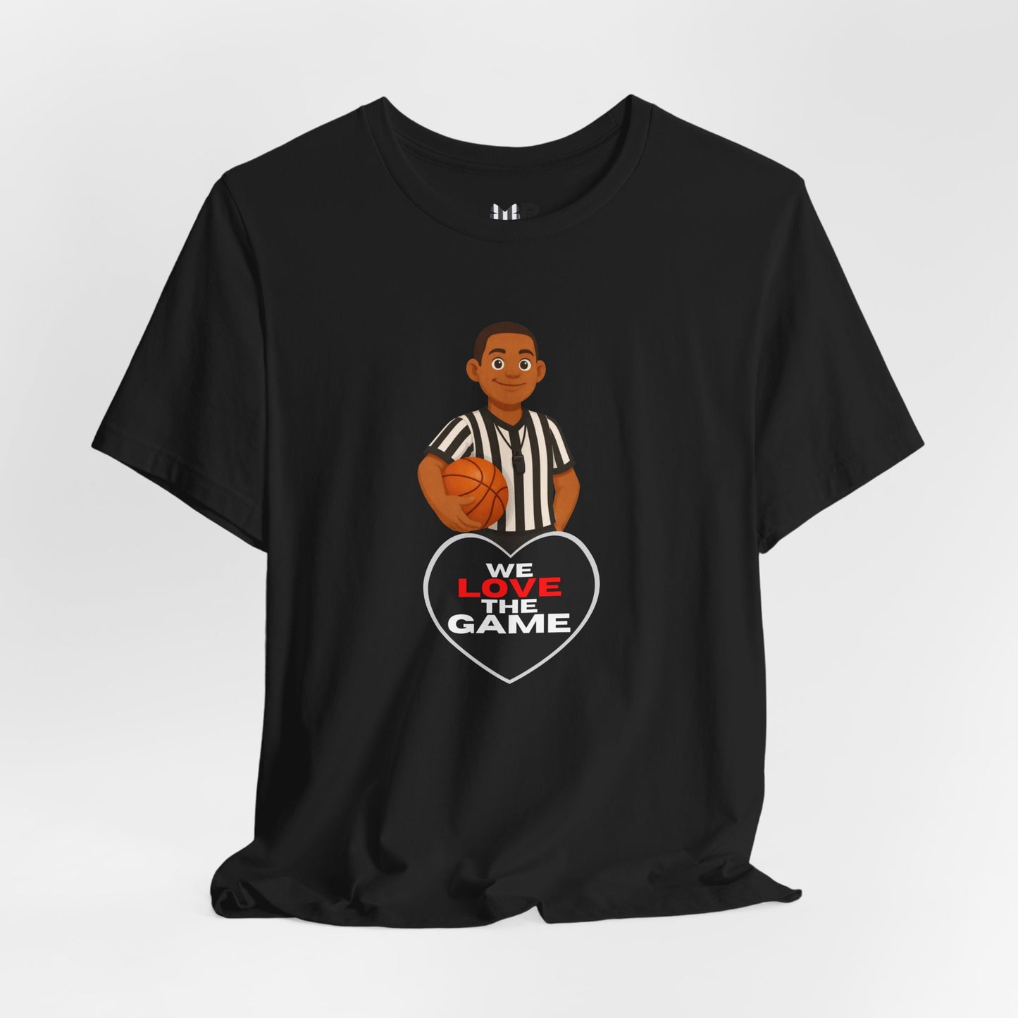 We Love the Game Referee Tee — Heart Logo Short Sleeve Shirt