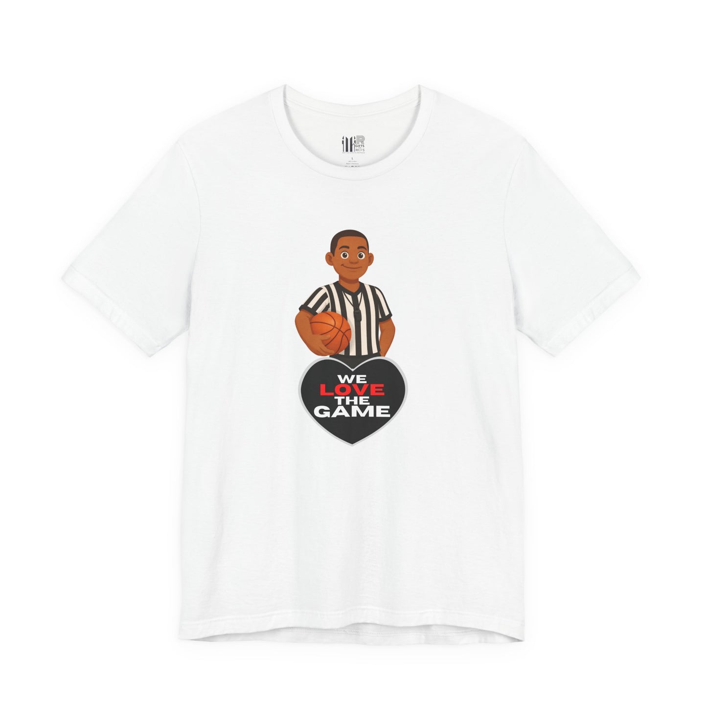 We Love the Game Referee Tee — Heart Logo Short Sleeve Shirt