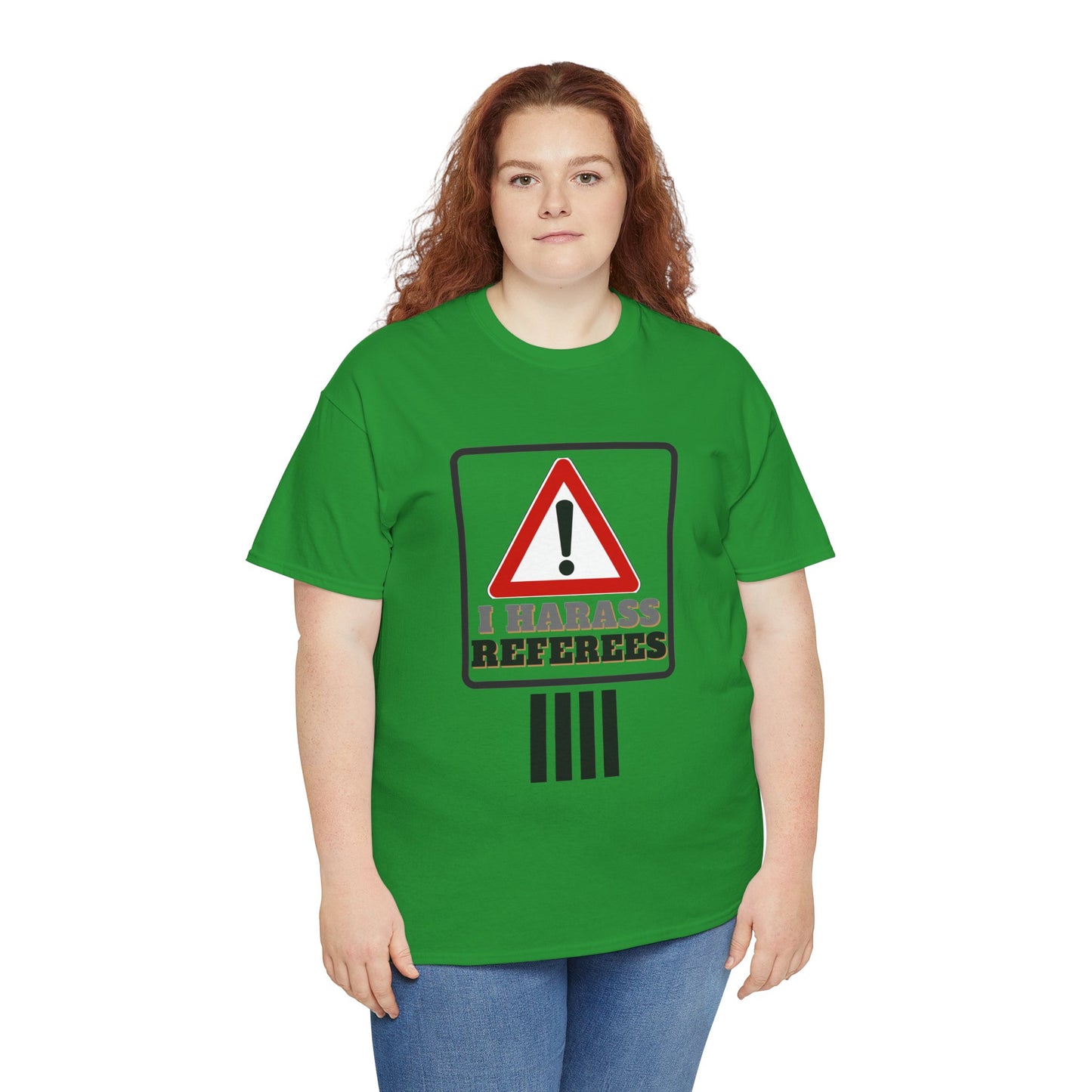 I Harass Refs | Heavy Cotton Tee | For the fans | Screen printed |  5 color options | Sizes S-5XL