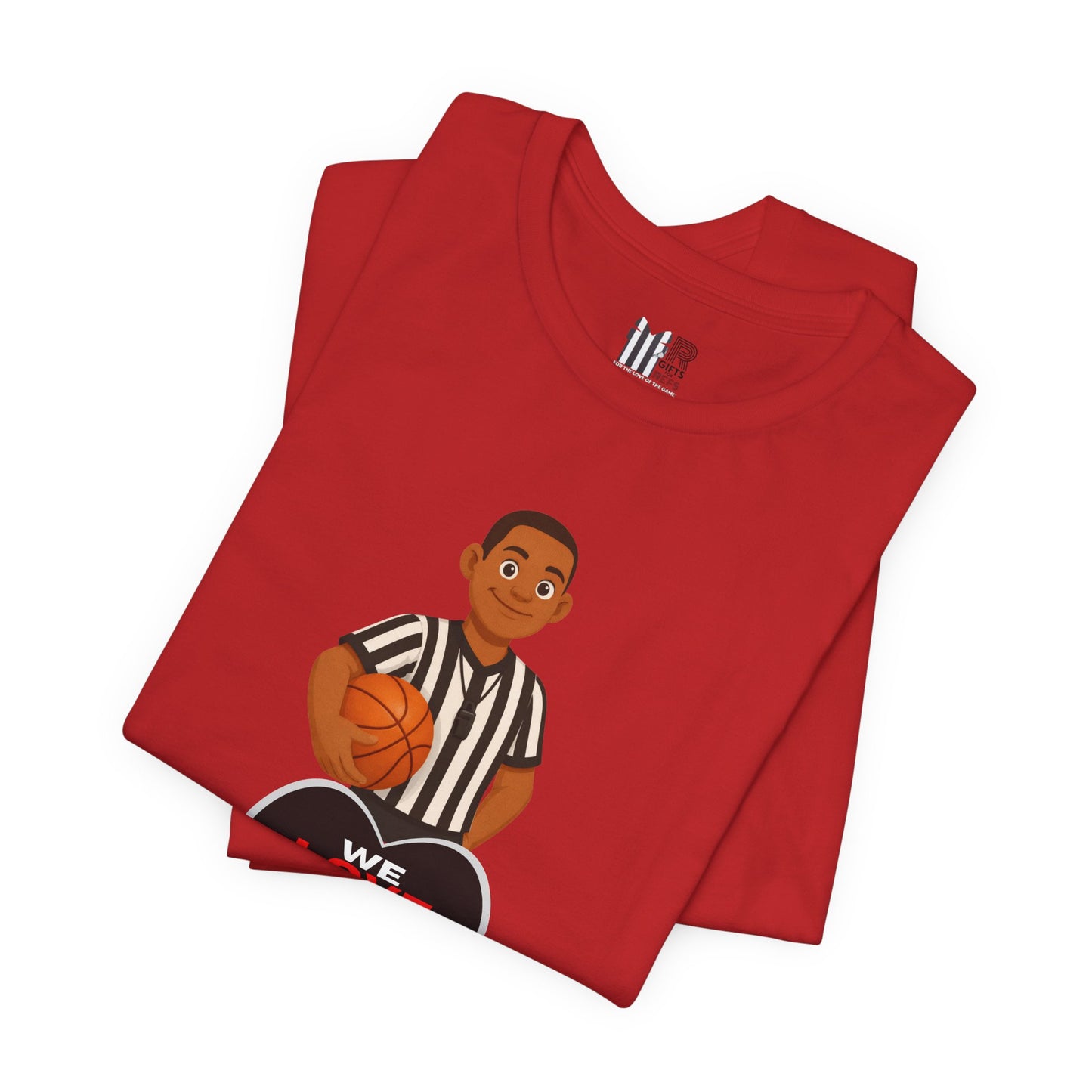 We Love the Game Referee Tee — Heart Logo Short Sleeve Shirt