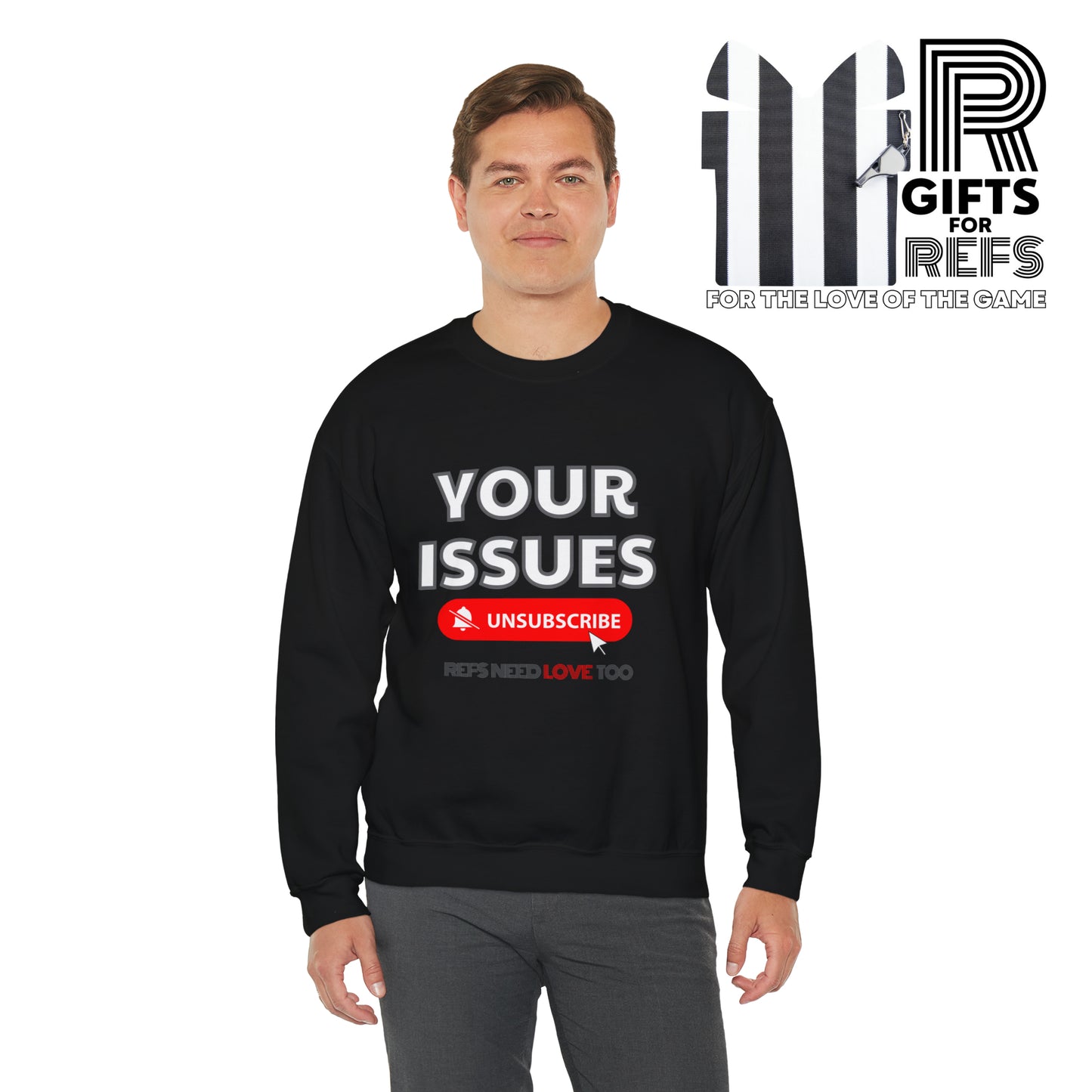 Unsubscribe to Your Issues Unisex Heavy Crewneck Sweatshirt | Gifts For Referees | For Sports officials