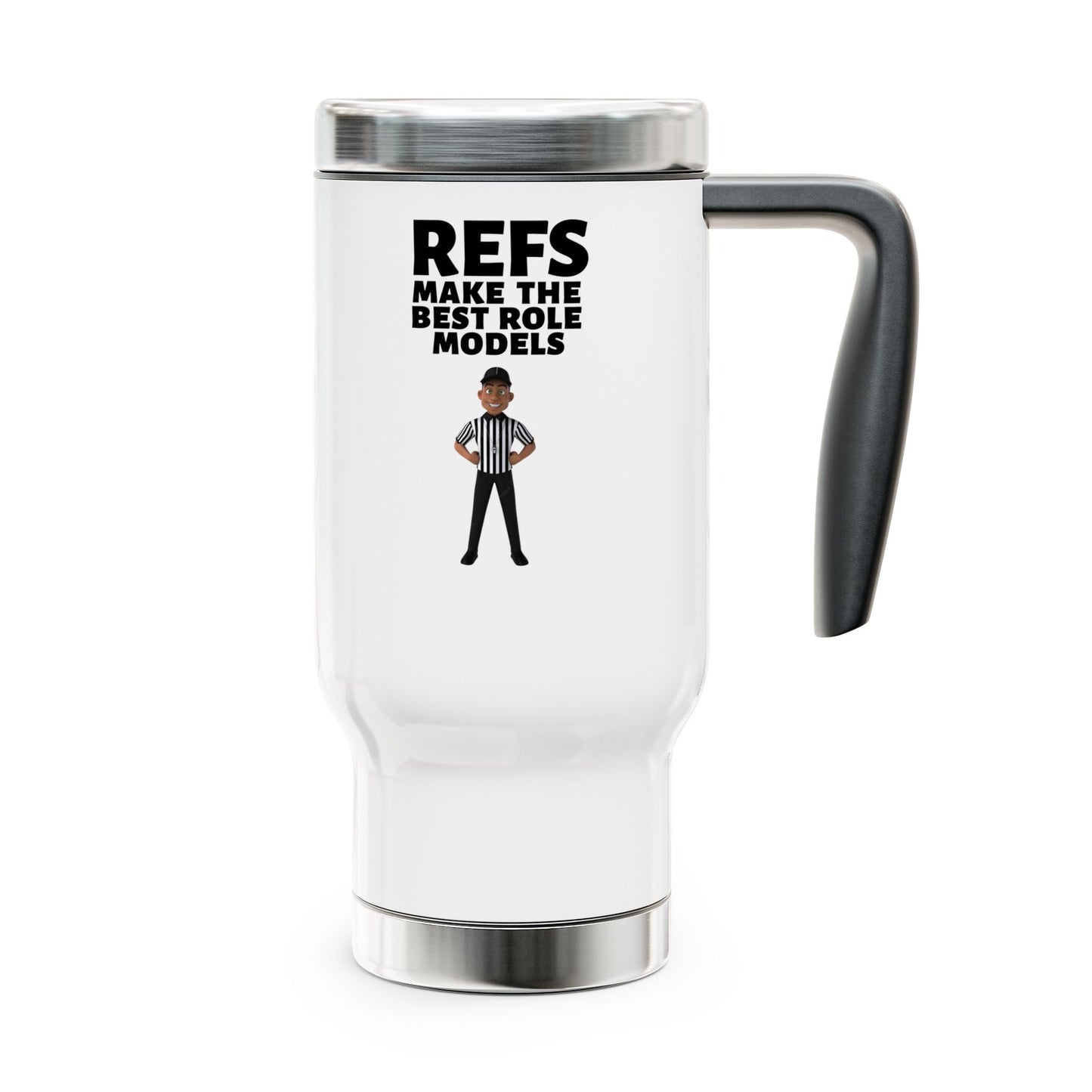 Ref Role Model Stainless Steel Travel Mug with Handle, 14oz