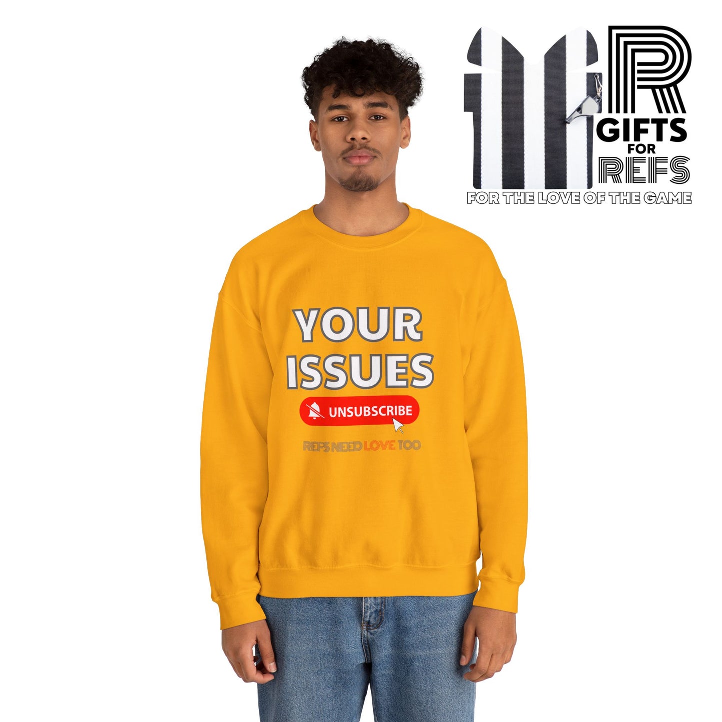Unsubscribe to Your Issues Unisex Heavy Crewneck Sweatshirt | Gifts For Referees | For Sports officials