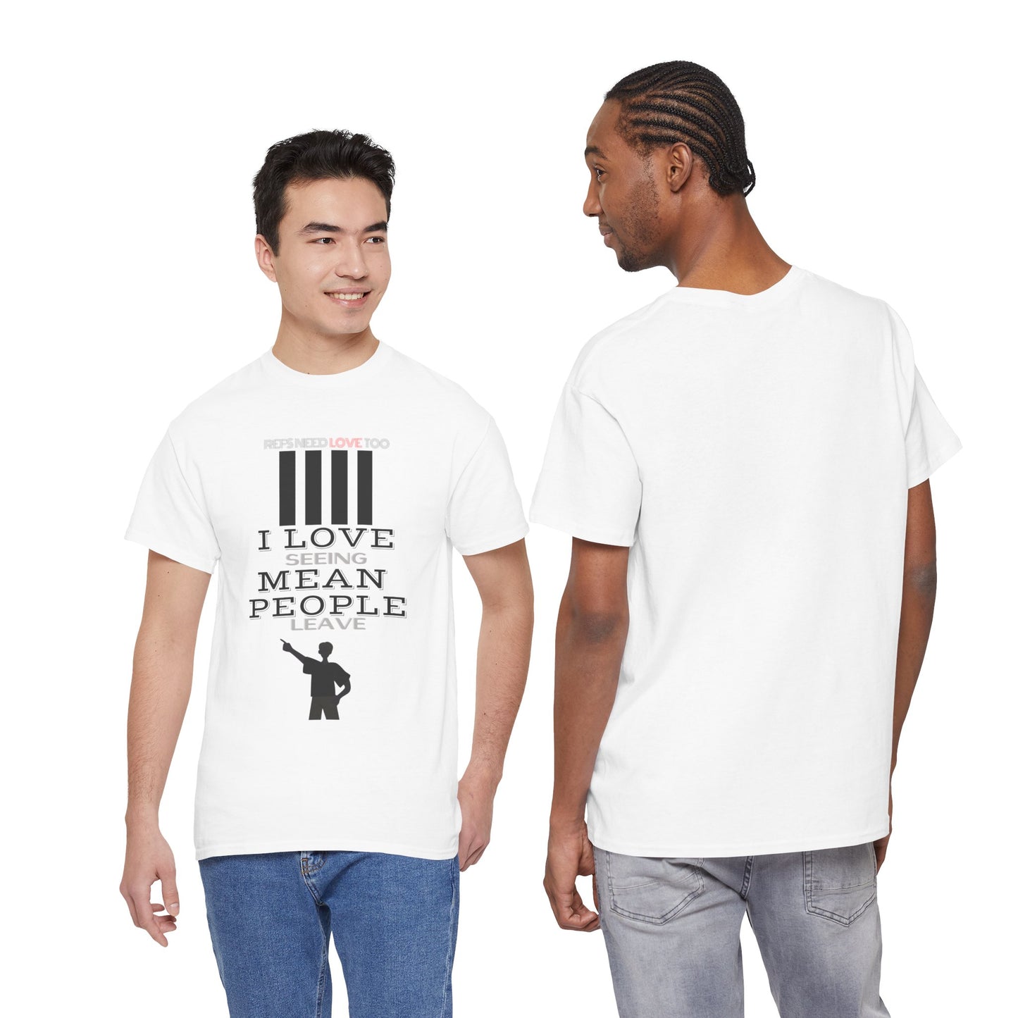 Love seeing mean people leave | For your favorite referee | Heavy Cotton Tee | Screen printed | Five color options