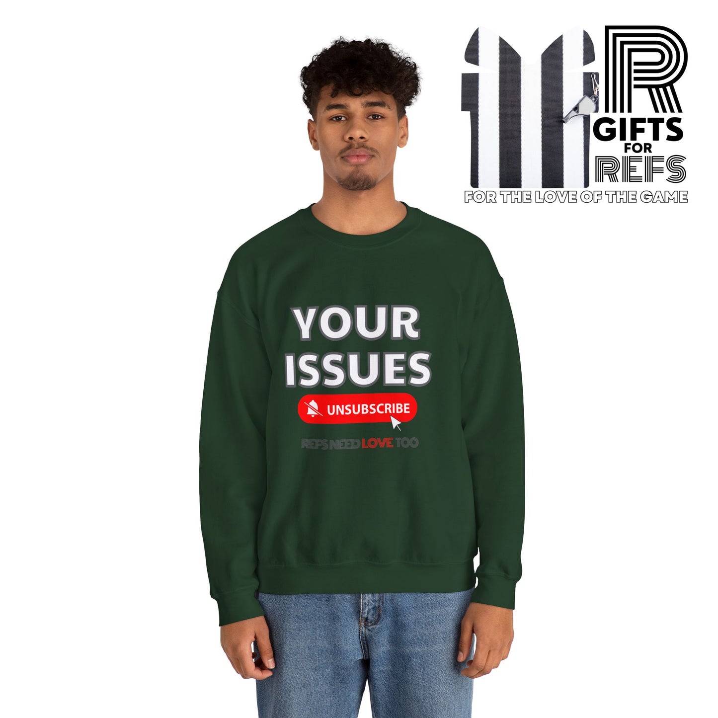 Unsubscribe to Your Issues Unisex Heavy Crewneck Sweatshirt | Gifts For Referees | For Sports officials