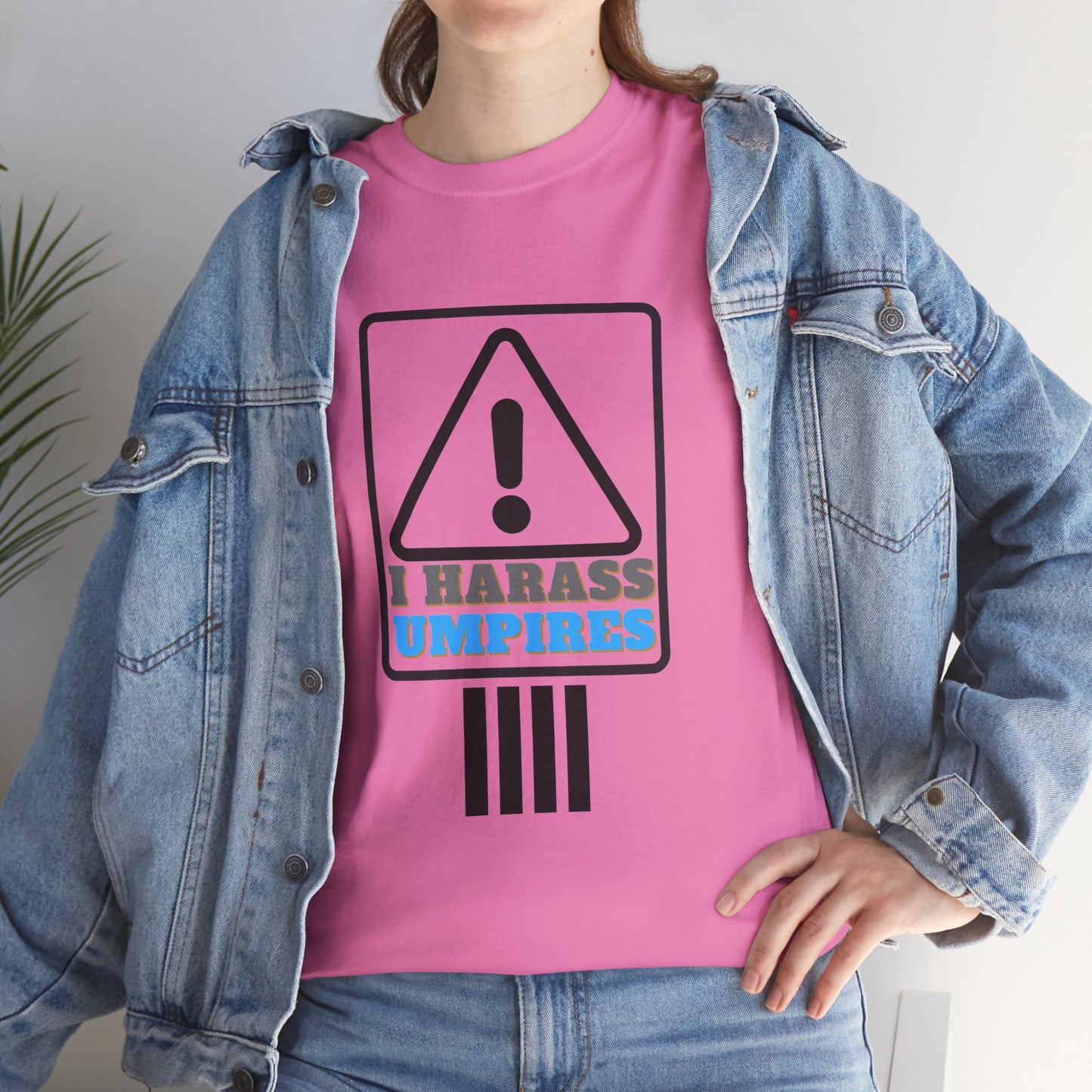 I Harass Umps | Heavy Cotton Tee | For the fans who don't like umpires | Screen printed | Five color options | Sizes S-5XL