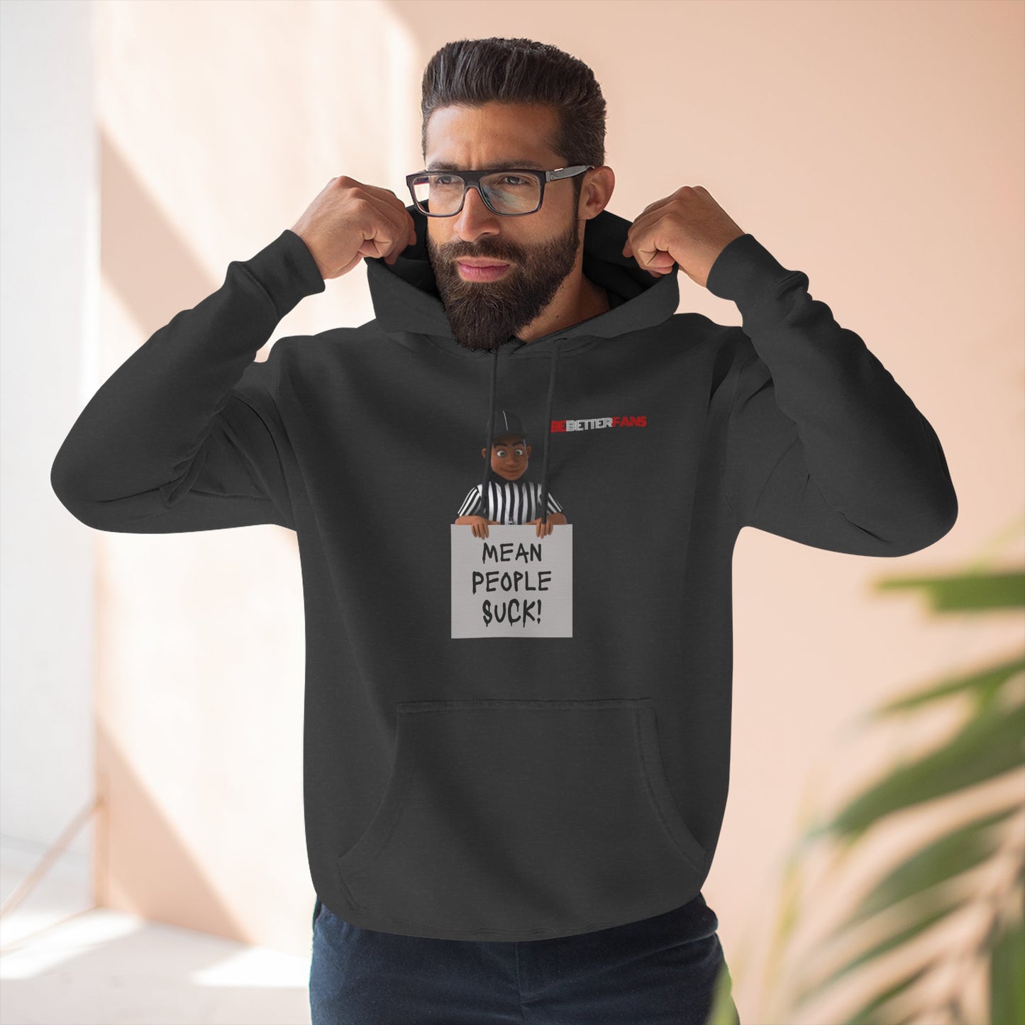 Mean People Suck Fleece Hoodie For Referees | Gifts for Refs | Fleece Lining Pullover