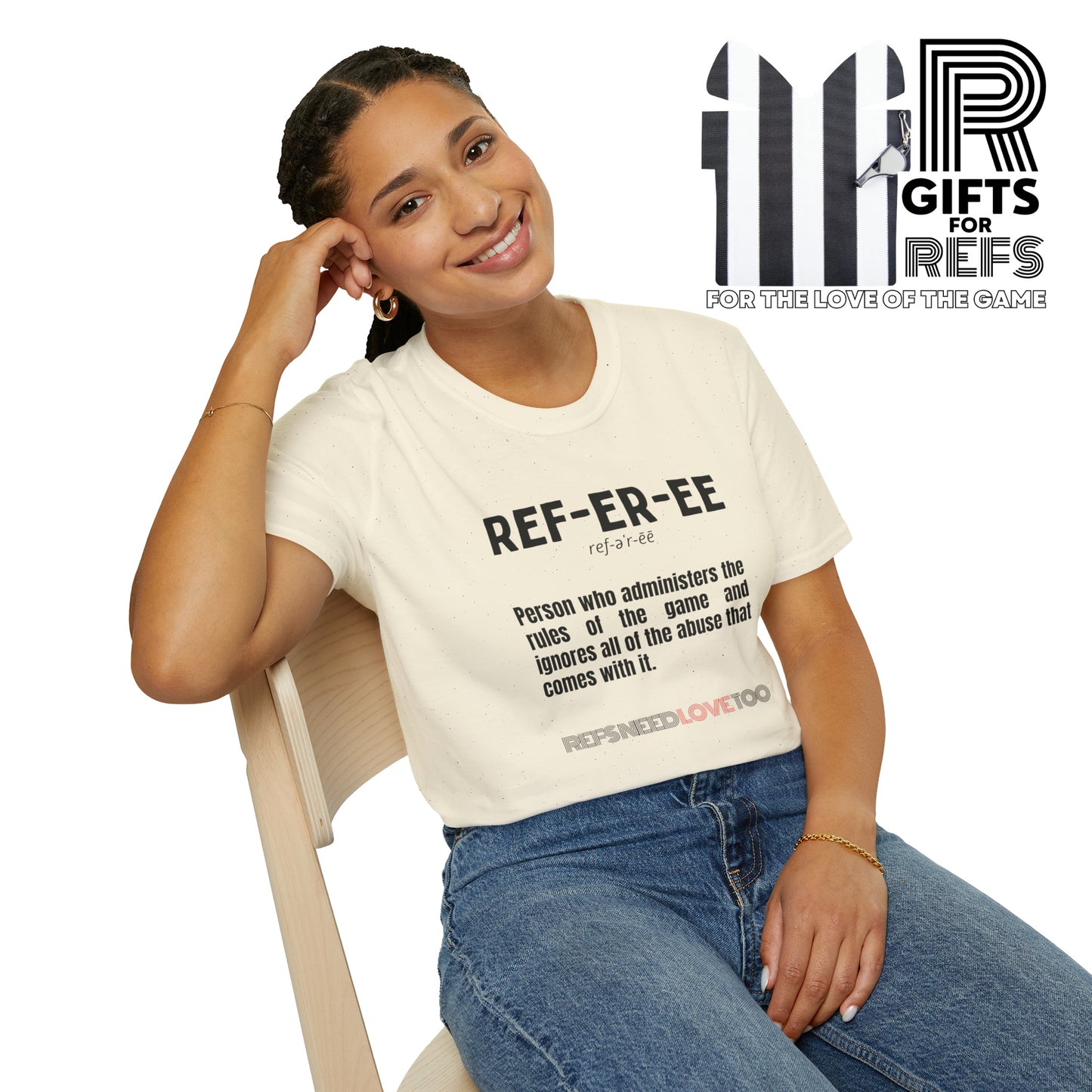 Referee definition Unisex Softstyle T-Shirt | For sports officials | Gift for Refs | heather styled tees