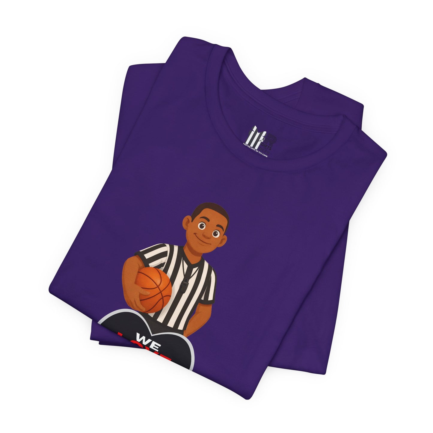 We Love the Game Referee Tee — Heart Logo Short Sleeve Shirt