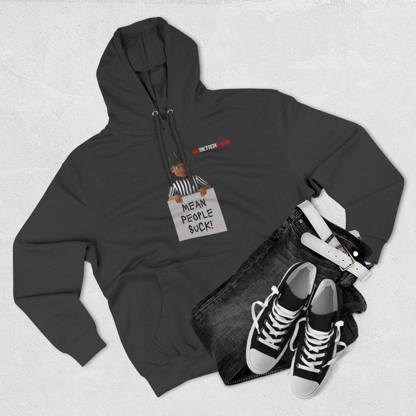 Mean People Suck Fleece Hoodie For Referees | Gifts for Refs | Fleece Lining Pullover