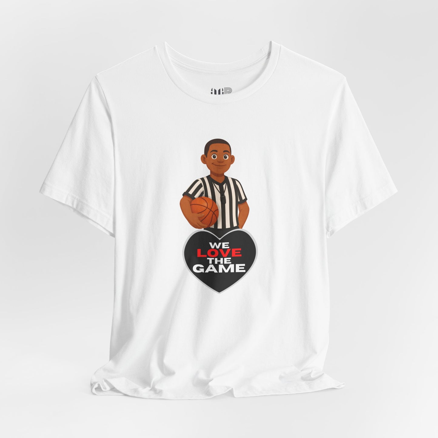 We Love the Game Referee Tee — Heart Logo Short Sleeve Shirt