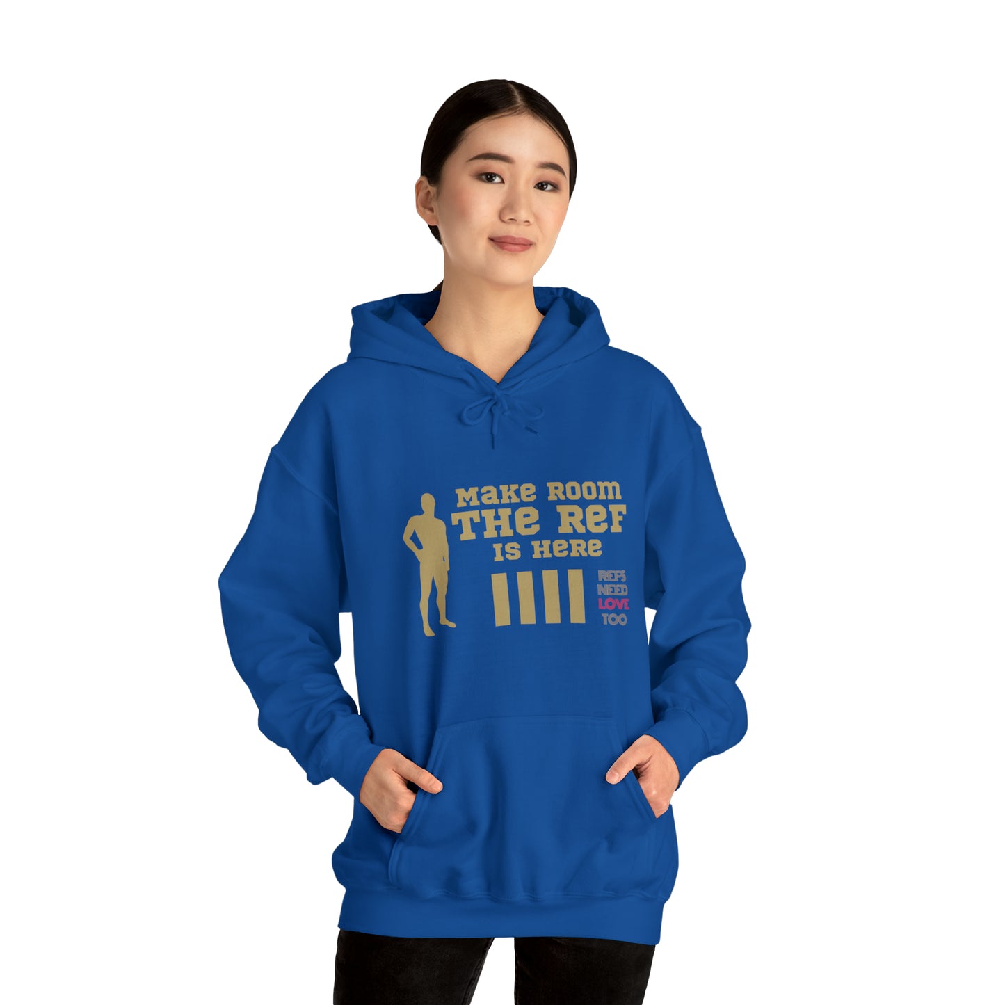 The Ref is Here Unisex Heavy Blend™ Hooded Sweatshirt | For referees | Great gifts for sports officials | Funny sweatshirt