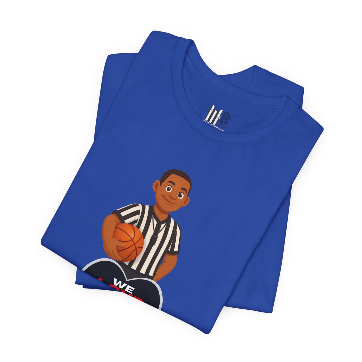 We Love the Game Referee Tee — Heart Logo Short Sleeve Shirt