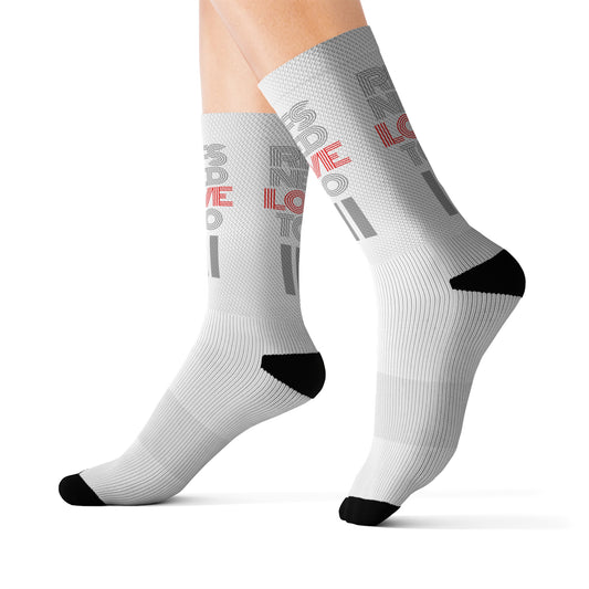 Refs Need Love Too Sublimation Socks For Awesome Referees | Only available in white | Show your love | Gifts For Refs | For Sports Officials
