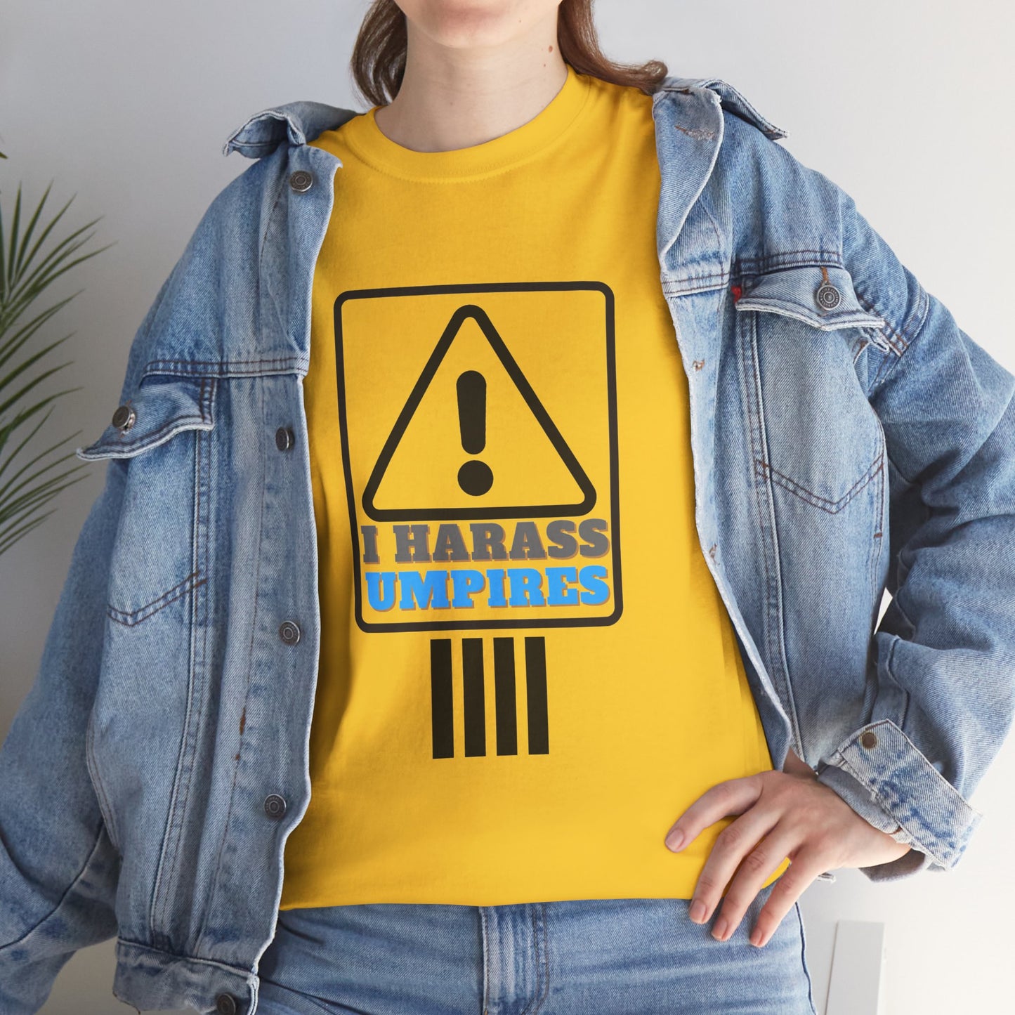 I Harass Umps | Heavy Cotton Tee | For the fans who don't like umpires | Screen printed | Five color options | Sizes S-5XL