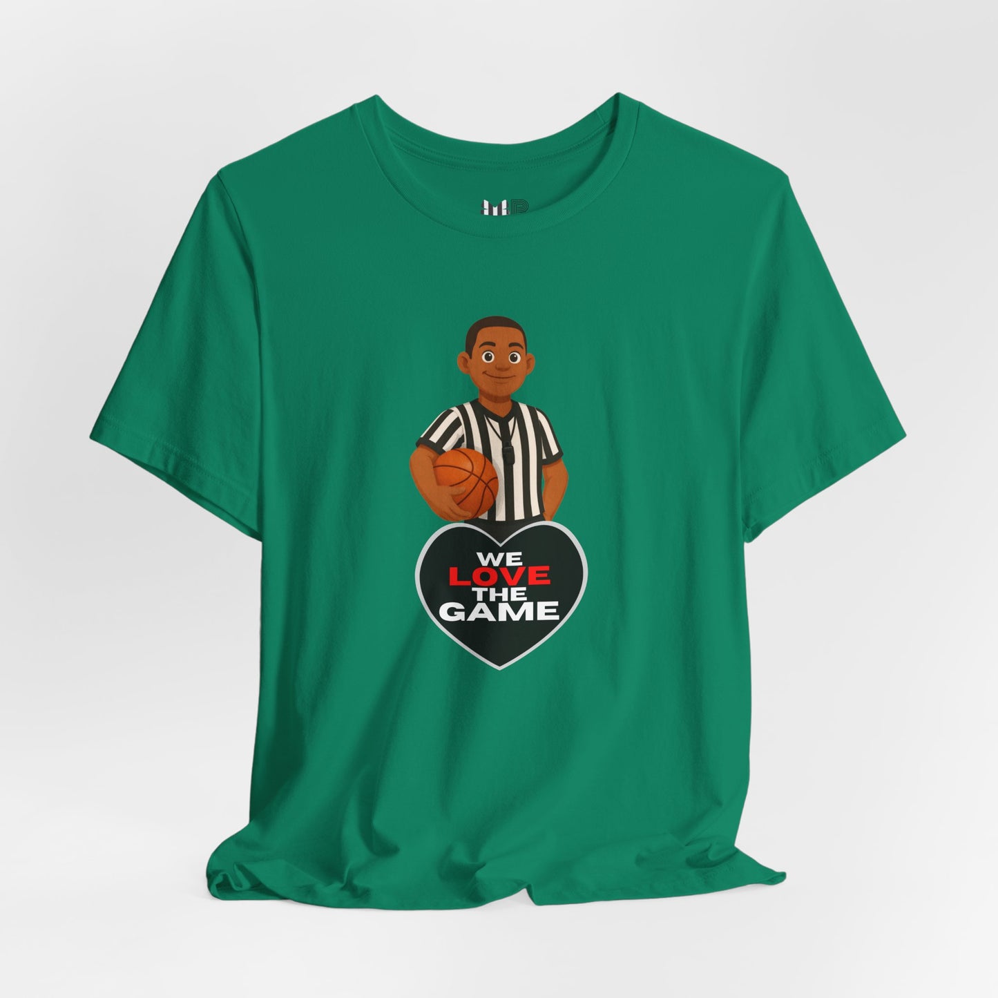 We Love the Game Referee Tee — Heart Logo Short Sleeve Shirt