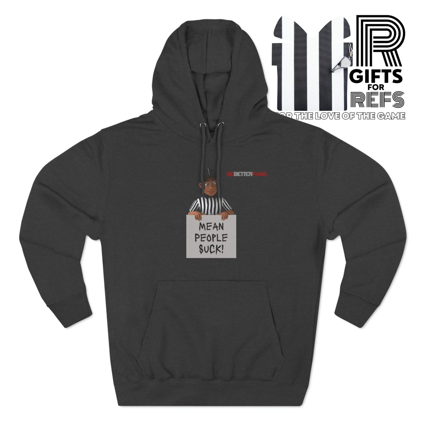 Mean People Suck Fleece Hoodie For Referees | Gifts for Refs | Fleece Lining Pullover