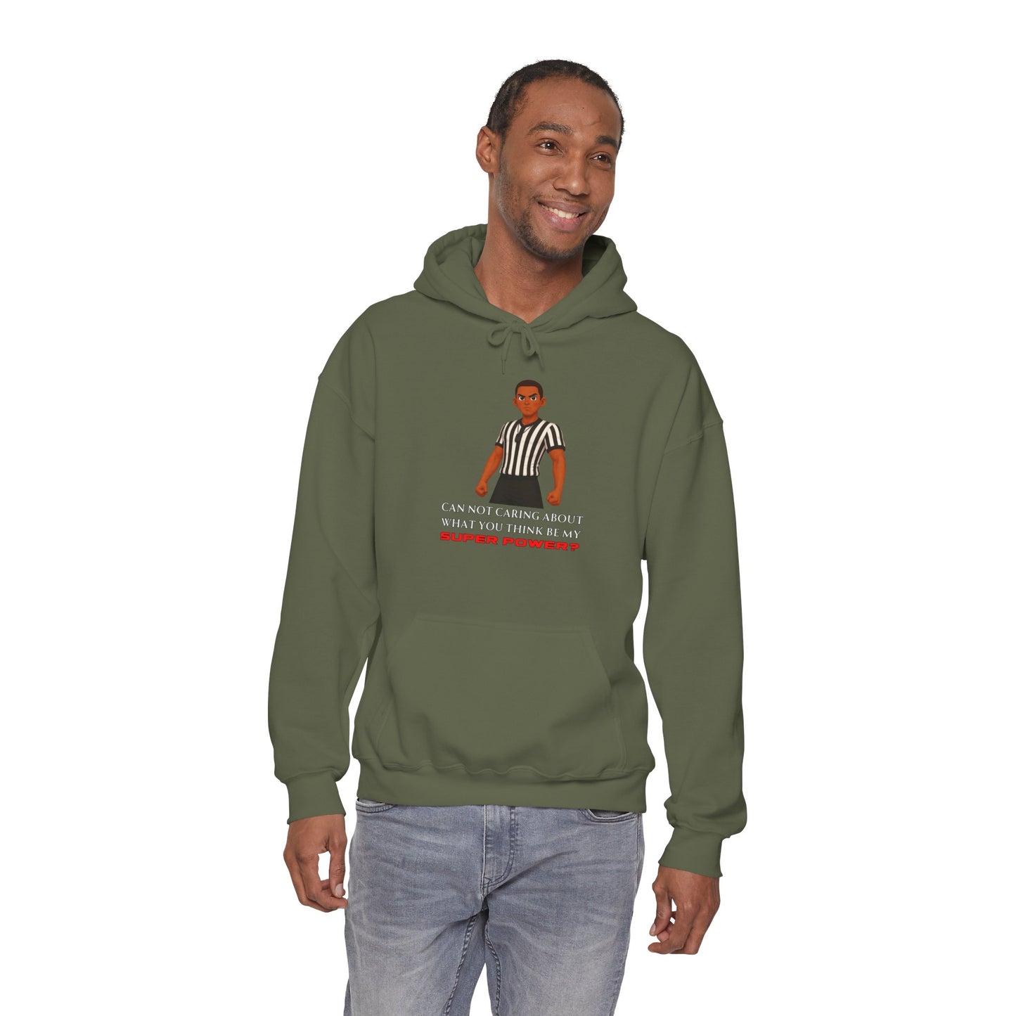 Referee Superpower Graphic Hoodie — “Can Not Caring About What You Think Be My Super Power?”