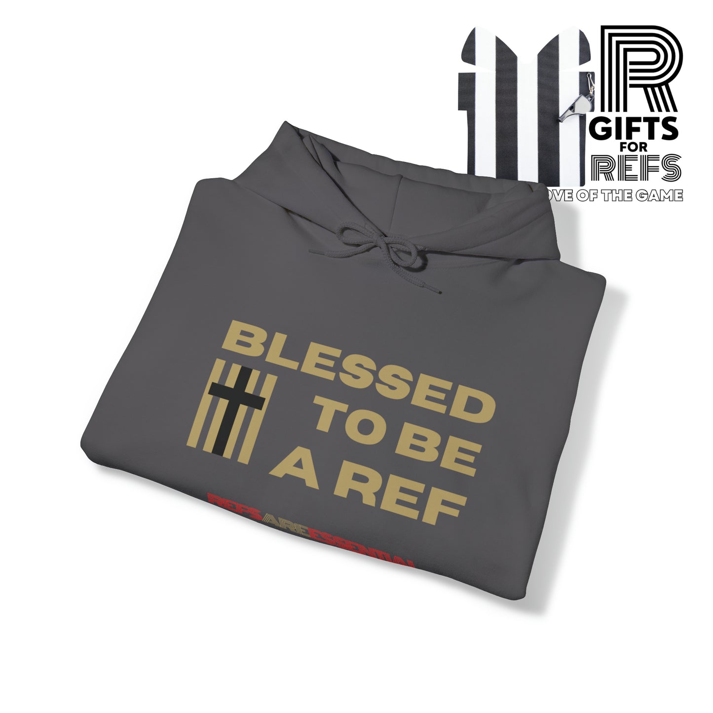 Blessed To Be A Ref Unisex Heavy Blend™ Hooded Sweatshirt | Ref Hoodie | For Referees | For Sports Officials