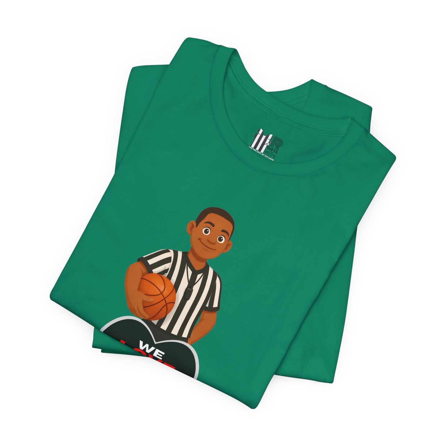 We Love the Game Referee Tee — Heart Logo Short Sleeve Shirt