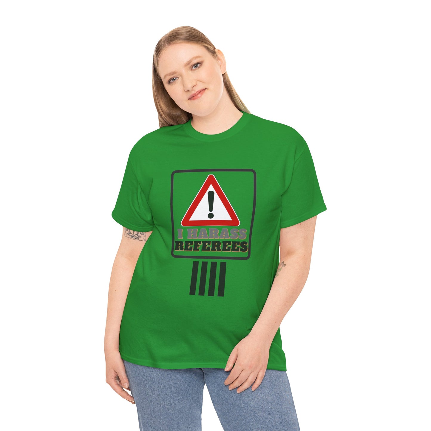 I Harass Refs | Heavy Cotton Tee | For the fans | Screen printed |  5 color options | Sizes S-5XL