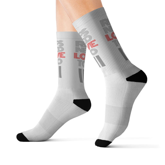Refs Need Love Too Sublimation Socks For Awesome Referees | Only available in white | Show your love | Gifts For Refs | For Sports Officials