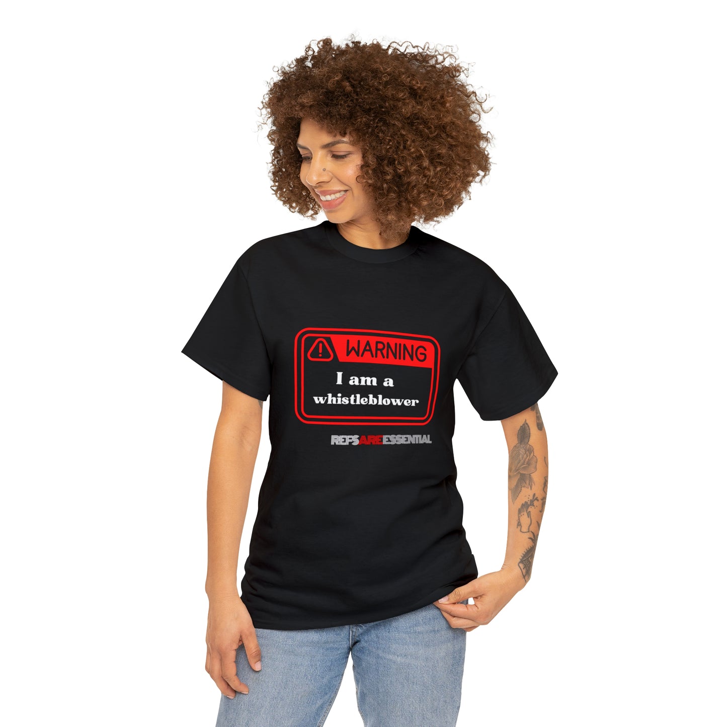 Whistleblower Unisex Cotton Tee | Perfect Gift for Refs | Referee t-shirt | For sports officials | Funny Referee shirt | Warning shirt