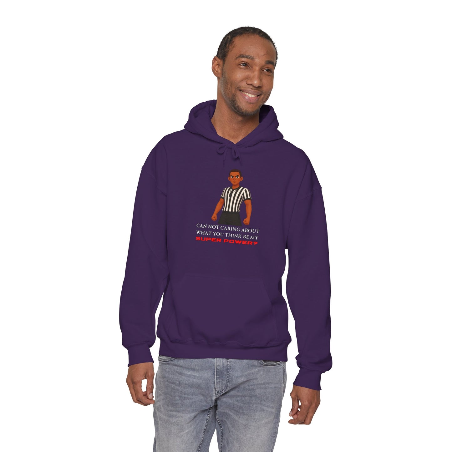 Referee Superpower Graphic Hoodie — “Can Not Caring About What You Think Be My Super Power?”